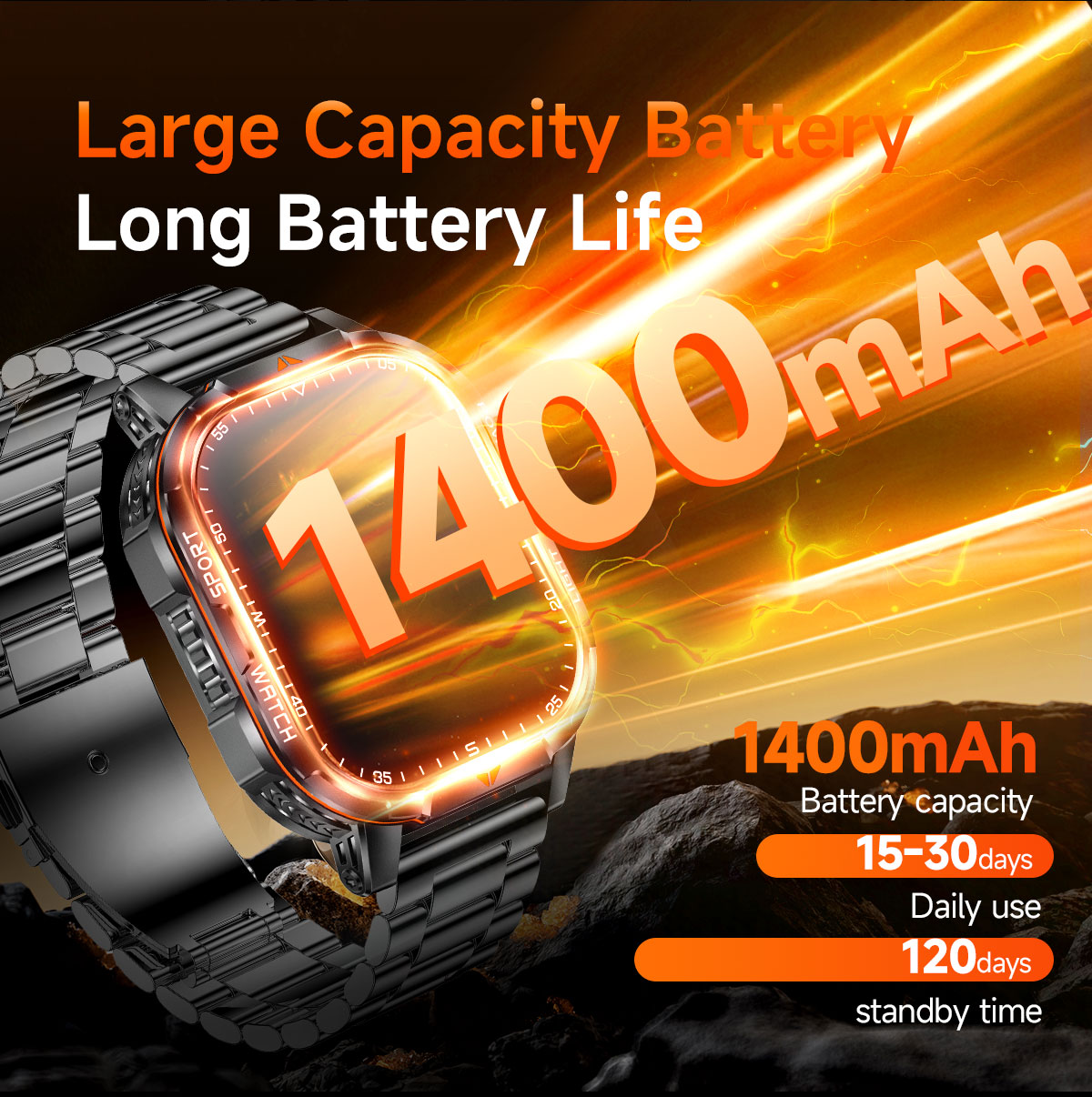 2026 New 1400mAh Super Large B - огляд і ціна Smartwatch Store