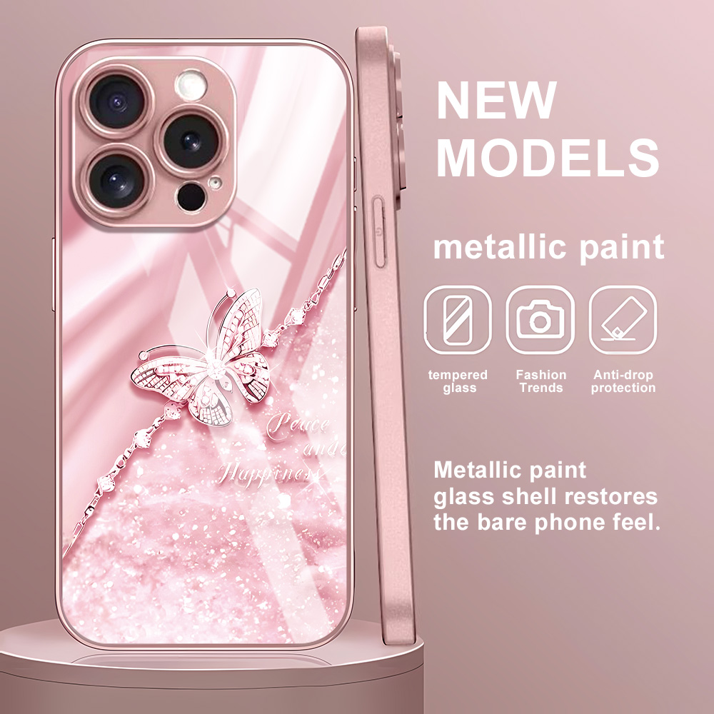 Pink Butterfly Tempered Glass  - огляд і ціна Screen Protector Film
